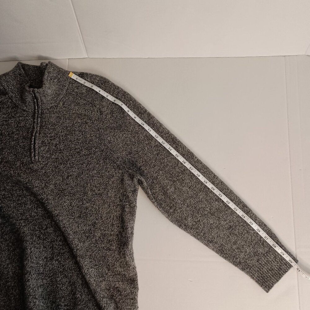 J Crew Sweater 1/4 Zip Warm Classic Gray/Black/White Men’s Size XL VGUC - Picture 11 of 13